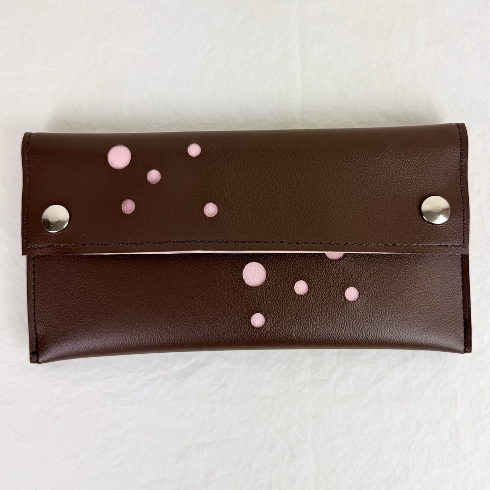 Holly Aiken Blast (Dots) Brown & Pink Clutch - Picture 11 of 11